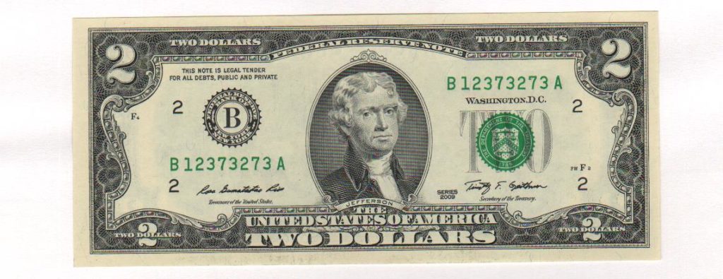 $2: Томас Джефферсон