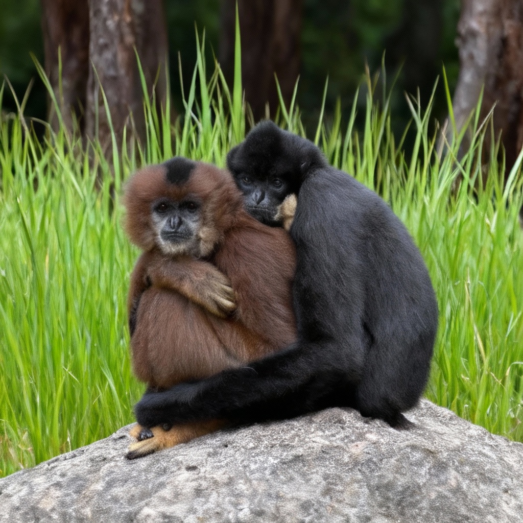 monkey hug
